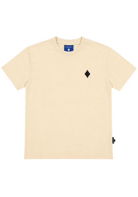 T-shirt bambino panna in cotone MARCELO BURLON | JBTH054PANNA